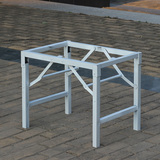 白色长方形46高餐桌架子桌腿折叠桌腿支架宜家桌腿桌子腿铁艺桌腿