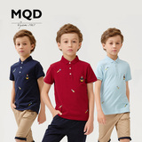 夏装新品 品牌MQD男童夏款短袖T恤儿童全棉休闲POLO衫中大童上衣