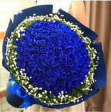蓝色妖姬礼盒玫瑰花表白生日鲜花速递北京上海同城花店 全国送花