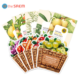韩国The Saem/得鲜自然温和面膜系列10款补水保湿水果植物面膜