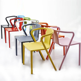 宜家塑料餐椅明式扶手椅时尚简约创意休闲咖啡椅设计师椅办公椅子