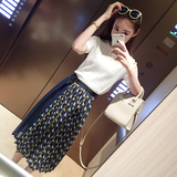 2016夏季新款韩国代购针织衫女套头简约纯色线条超薄短款学生上衣
