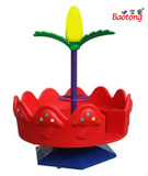 幼儿园塑料转椅旋转木马幼儿园儿童转马玉米蘑菇转椅手推大型玩具
