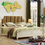 松木童话美式床实木欧式双人床白色储物床1.5 1.8米简约乡村婚床
