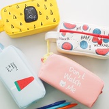 韩国文具简约小清新笔袋大容量帆布果冻铅笔盒创意学生用品女