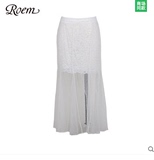 REOM 罗燕 2016年夏 韩范蕾丝透视半身裙 RCWH62508P WH62508P