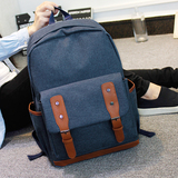 新款旅行日韩双肩包女学院风韩版潮复古书包中学生休闲男电脑背包