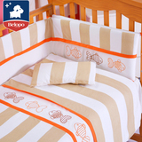 贝乐堡小鱼宝贝纯棉婴儿床品环保婴儿床围被子床单枕头全棉套装