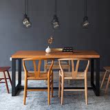 家用简约现代长方形实木1.2米餐桌 多功能原木6人位办公桌大班台
