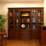 实木家具定制 欧式实木整体书柜书架 酒柜 衣柜 罗马柱 厂家直销