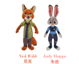 迪士尼生日礼物疯狂动物城毛绒玩具公仔玩偶娃娃朱迪兔子狐狸周边