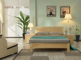 包邮双人床1.8米实木简易1床.5松木床单人床1.2米原木儿童床