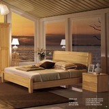 卧室家具实木床 榉木床 双人床 1.8米1.5米婚床广州 品牌2806大床