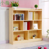 特价实木书柜飘窗矮柜松木儿童七格柜桌上书架置物架可定制书架