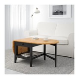 宜家代购IKEA阿克斯多现代简约实木创意咖啡桌烤漆折叠小茶几正品