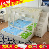 儿童韩式实木床子母床成人上下床双层床高低床上下铺母子床带护栏