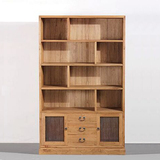 新中式实木书架老榆木书柜中式储物柜简易置物架现代简约书架格架