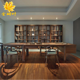 新中式办公家具实木老板桌椅组合简约现代总裁桌经理桌烤漆大班台