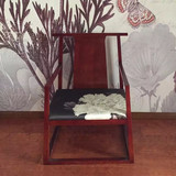 新中式太师椅样板房家具现代实木单人沙发椅酒店会所休闲椅圈椅