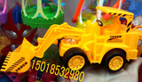 中秋节儿童玩具灯笼万向手提工程车挖土机发光发声自由旋转车新款
