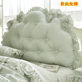 韩式田园公主床头大靠背 全棉大靠垫沙发床上双人长靠枕含芯