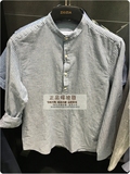 ZIOZIA男装韩版修身休闲立领衬衫专柜正品代购CBW2WC1108原价498