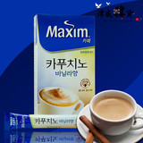 包邮韩国进口麦馨香草卡布奇诺泡沫咖啡130gmaxim三合一速溶咖啡