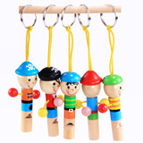 创意玩具木质海盗小口哨宝宝动物木制口哨儿童小玩具批发10元以下