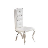 现代简约皮艺餐椅时尚鳄鱼纹餐厅椅子不锈钢高靠背时尚椅特价促销