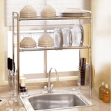 厨房创意洗碗水池沥水置物架多功能单槽洗菜水盆双层放碗盘筷子架
