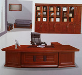 油漆电脑桌木皮大班台老板桌2米简约主管台经理桌2.4米总裁办公桌