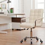 现代简约脚架增高坐垫子家用椅白色书桌电脑椅办公椅老板椅转椅