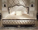 新古典床欧式双人床卧室实木家具1.8米皮布艺床美式奢华公主婚床