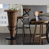 美式新品铁艺实木高脚椅复古酒吧咖啡厅餐厅椅子吧台前台椅吧凳