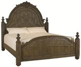 法式仿古美式乡村橡木 实木双人床 雕花婚床床头柜组合定制家具