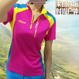 户外速干t恤短袖女韩国 大码运动跑步键身修身登山透气显瘦上衣潮