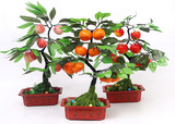 仿真水果盆景假桔子树苹果树桃子树盆栽家居客厅装饰假花摆设模型