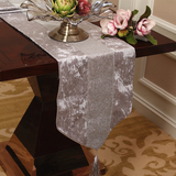 简约后现代新古典欧式简欧法式样板房软装饰品绒布桌旗床旗桌布