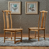 全实木餐椅明清古典香樟木餐桌椅餐厅组合新中式复古家用客厅椅子