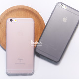苹果6s商务简约磨砂软手机壳iPhone6plus全包边半透明防摔黑白套