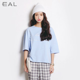 EAL韩版2016春季新款女装上衣 韩版刺绣短袖纯棉T恤女L128
