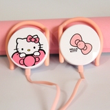 韩国可爱KT凯蒂猫挂耳式耳机 重低音通用音乐手机平板有线女生萌