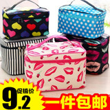 韩国卡通化妆包旅行大容量水桶手拿包中便携随身小号化妆品收纳袋