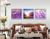 美式挂画植物花卉客厅装饰画 有框实木背景墙卧室三联画 餐厅壁画