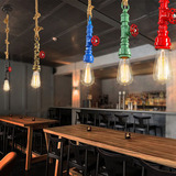 复古风餐厅酒吧吧台吊灯饰Loft个性装饰美式乡村工业水管吊灯具