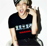 BIGBANG周边玩偶公仔短袖权志龙周边全棉T恤TOP太阳情侣纯棉短T恤