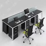 重庆办公家具屏风员工桌组合钢架4/四人位办公桌职员桌椅办公卡座