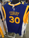 美国正品代购直邮 Adidas 金州勇士NBA Replica球衣 库里号码30