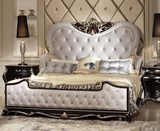 全实木床1.8米欧式床双人床实木床公主床奢华雕花婚床家具定做