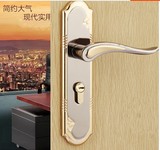 欧式套装门锁钛黑金压把锁室内门锁轴承执手锁钢木门专用锁